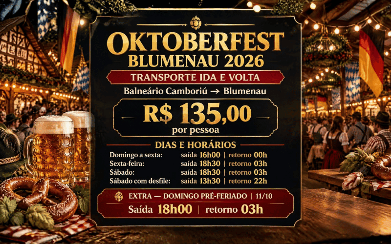 Oktoberfest Blumenau: Transfer de Balneário Camboriú