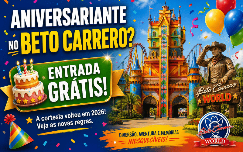 Aniversariante no Beto Carrero: A Cortesia Voltou com Novidades para 2026